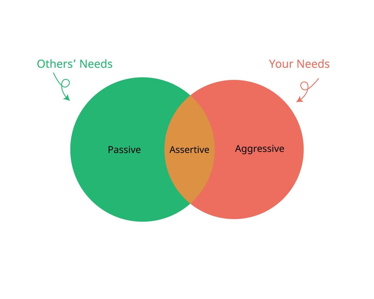 l'assertività che combina aggressività e passività vettore