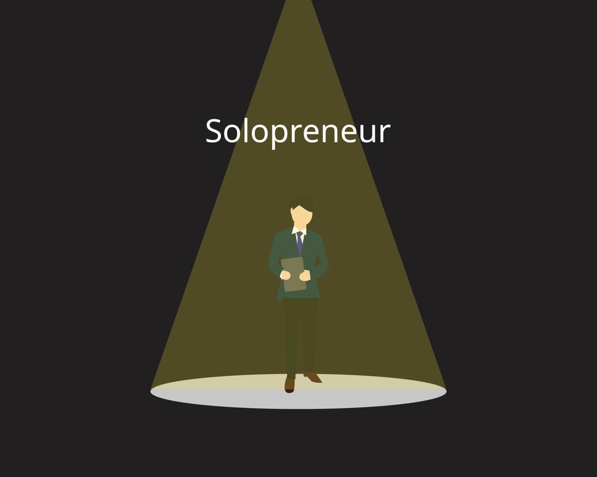 solopreneur che è una persona che avvia e gestisce un'impresa in proprio vettore