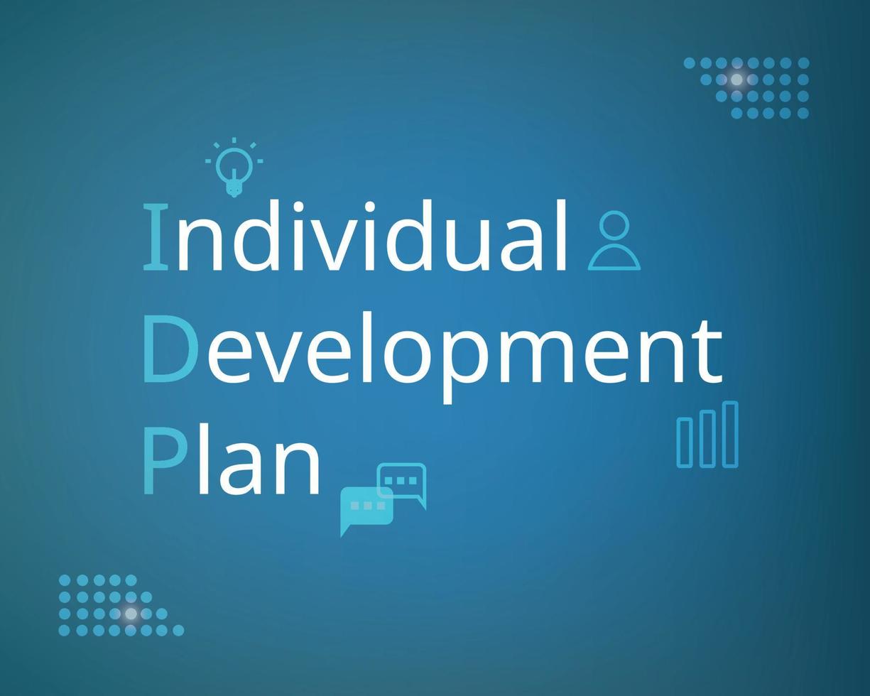 segno idp del piano di sviluppo individuale per aiutare i dipendenti nella carriera e nel vettore di sviluppo personale