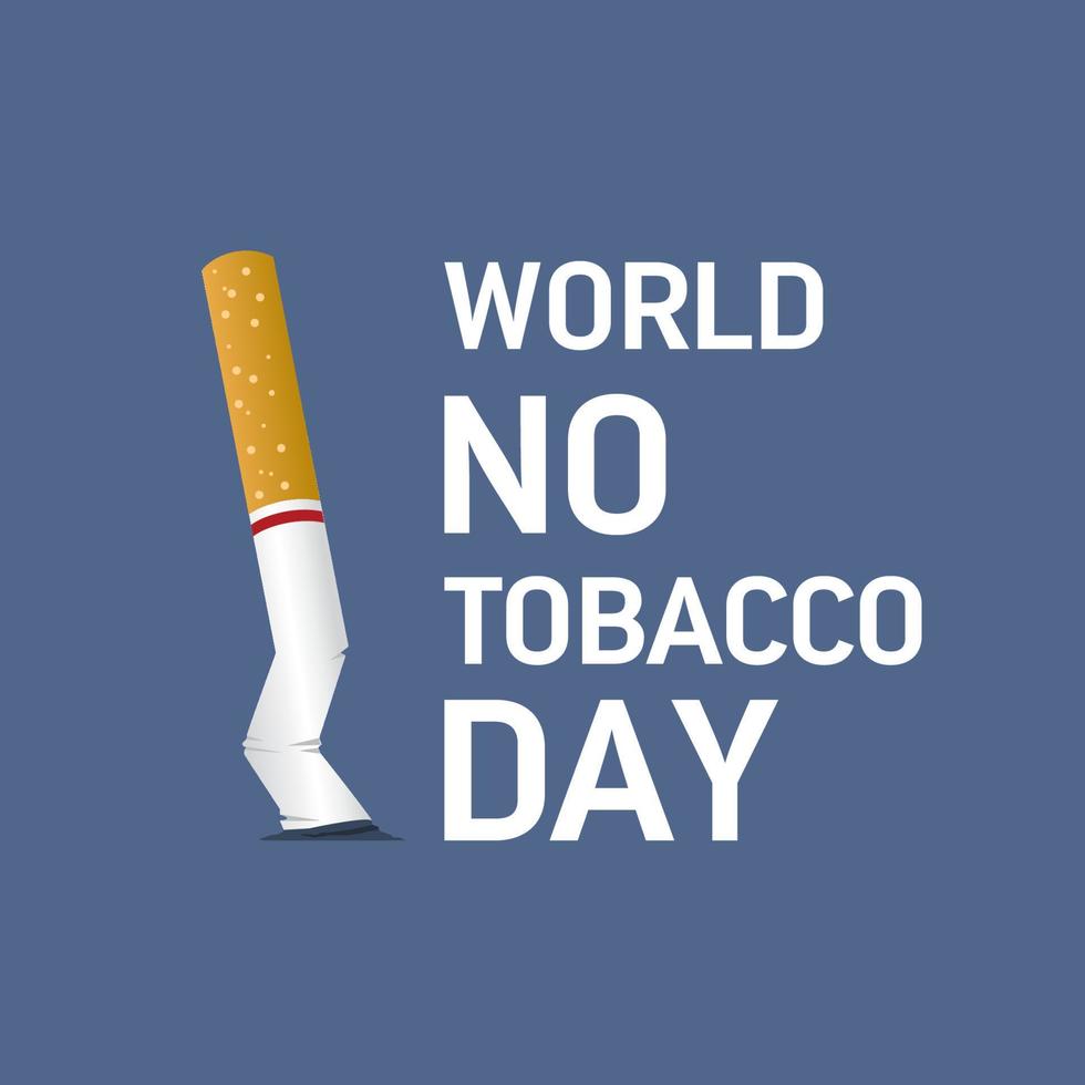 illustrazione vettoriale sul tema della giornata mondiale senza tabacco