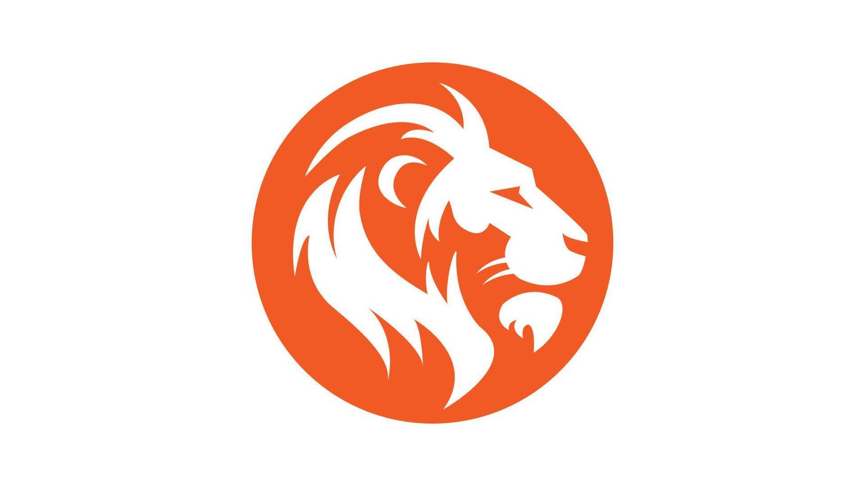 illustrazione vettoriale del concetto di logo della testa di leone