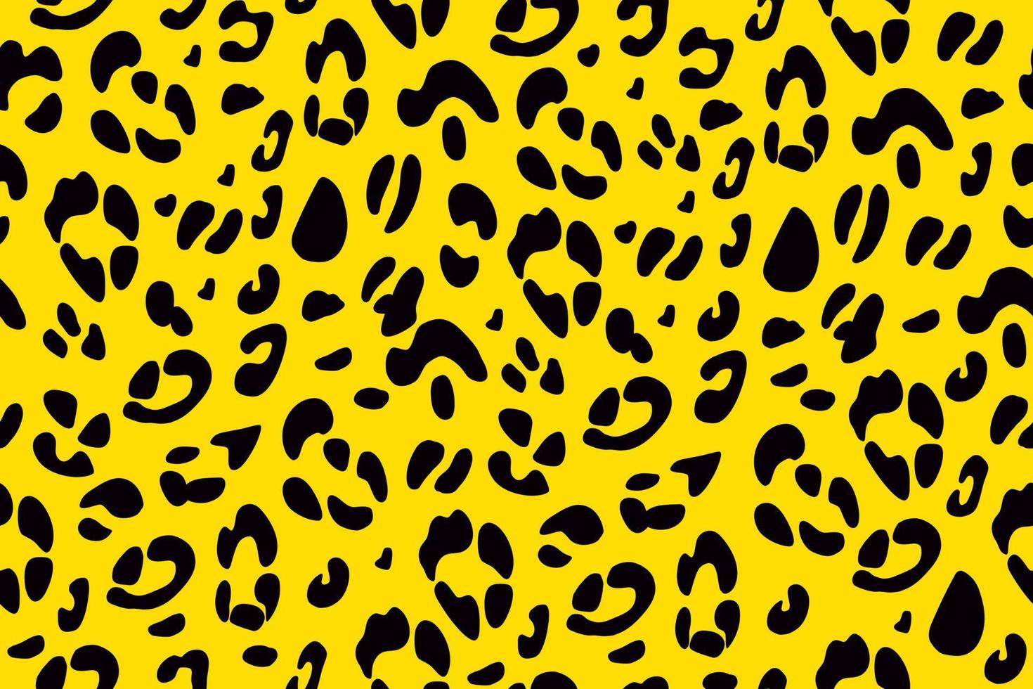 modello senza cuciture leopardo giallo. stampa animalesca. sfondo disegnato a mano vettoriale. vettore