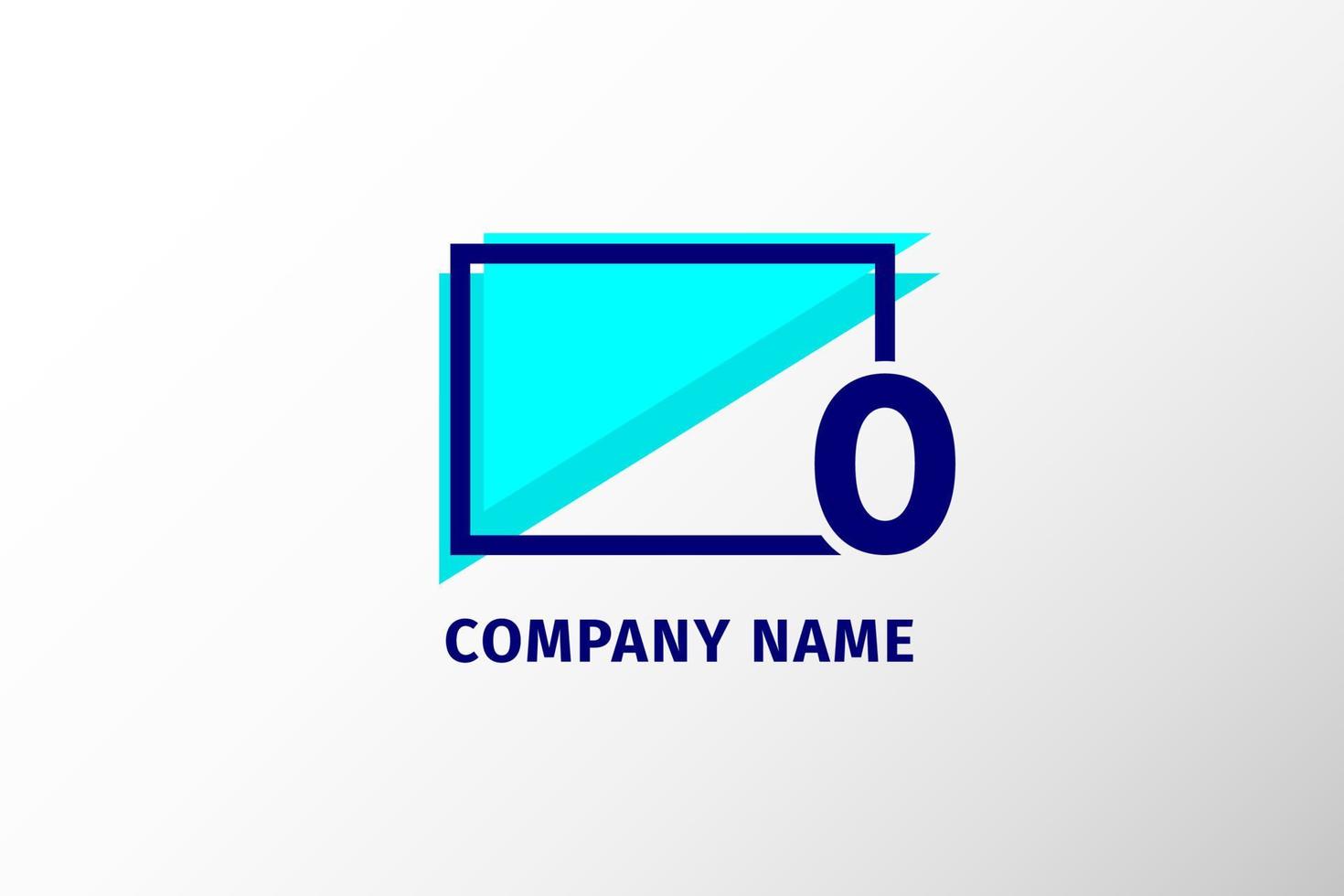 lettera cornice dello schermo o. logo aziendale moderno e distinto vettore