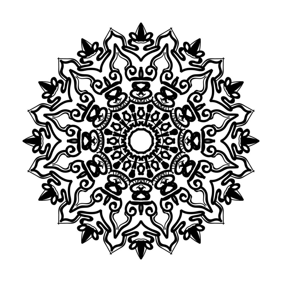 mandala disegnato a mano. decorazione in ornamento etnico orientale doodle. vettore