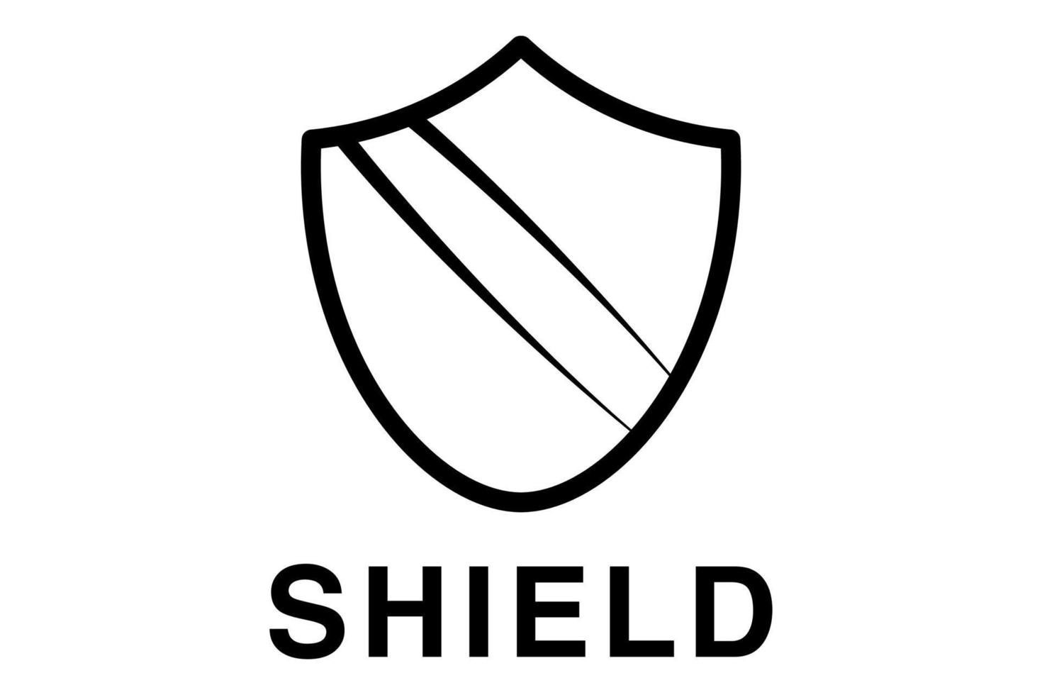 scudo logo icona design vettore