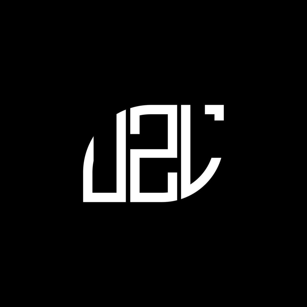uzl lettera logo design su sfondo nero. uzl creative iniziali lettera logo concept. disegno della lettera uzl. vettore