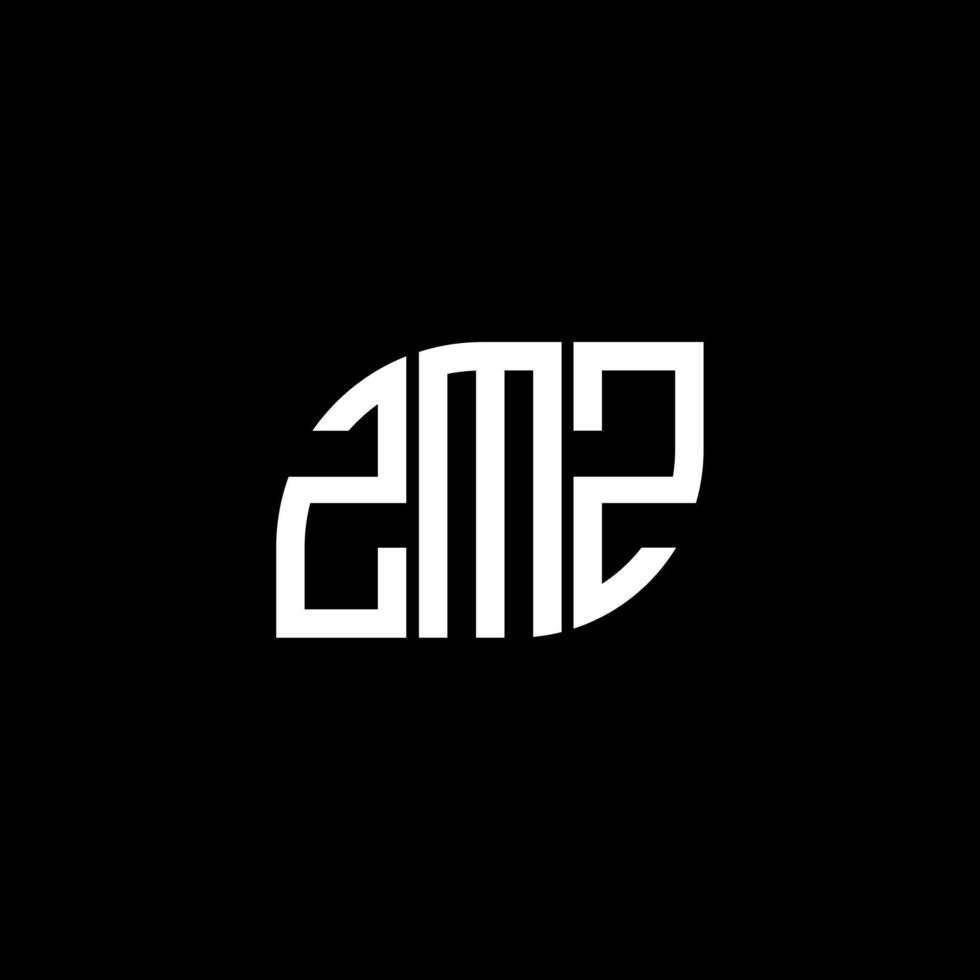 zmz lettera logo design su sfondo nero. zmz creative iniziali lettera logo concept. disegno della lettera zmz. vettore