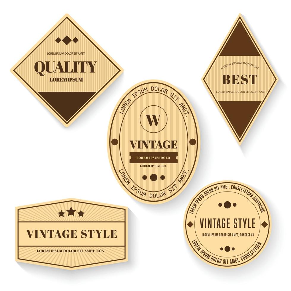 set vettoriale di design retrò vintage badge.