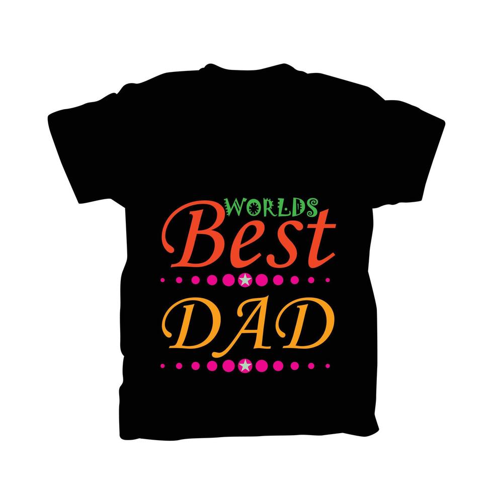 il miglior design della maglietta del papà del mondo vettore