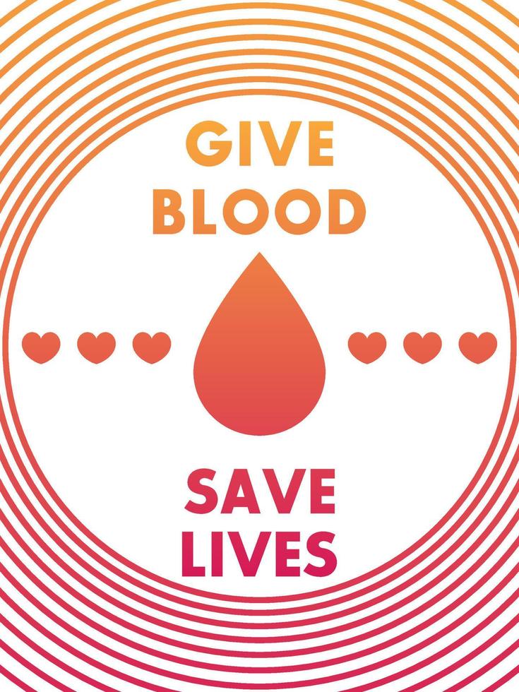 donazione di sangue, poster design, illustrazione vettoriale