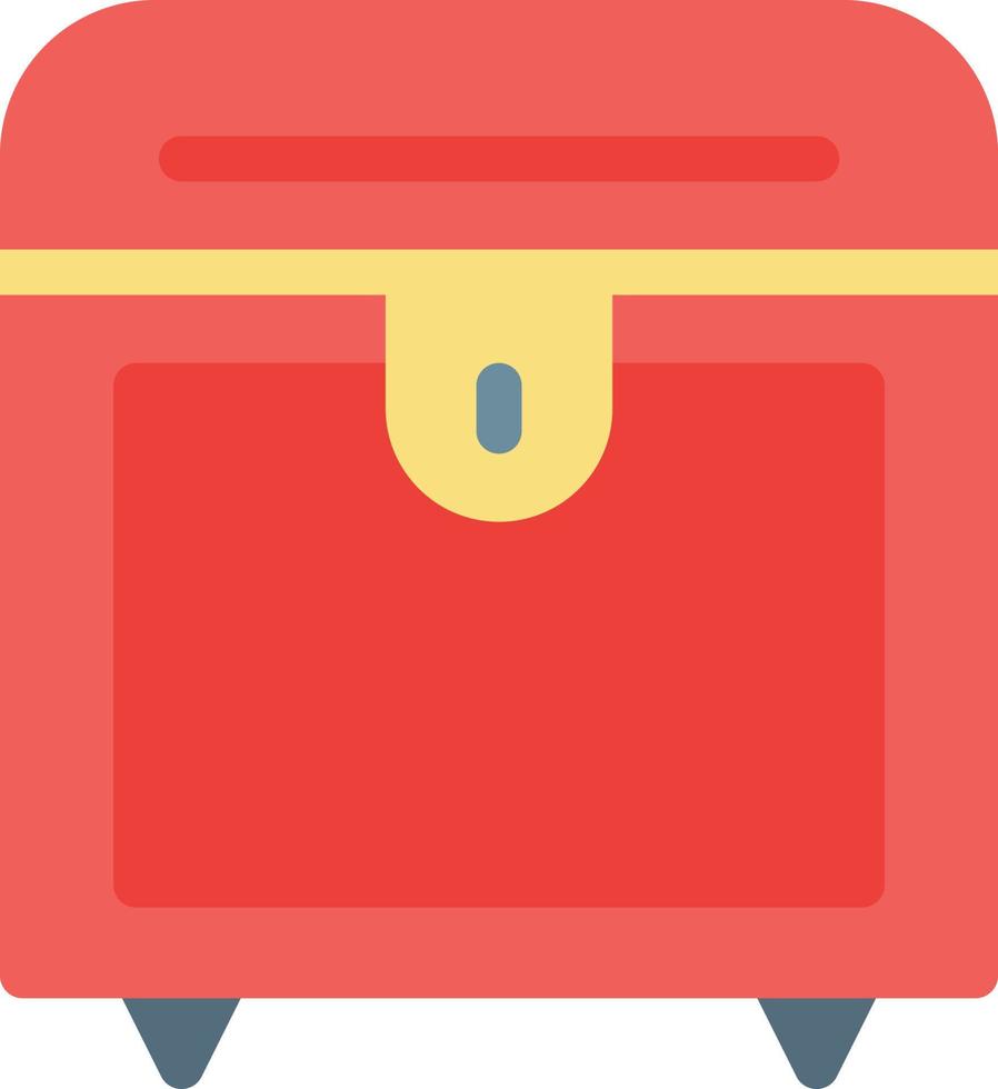 illustrazione vettoriale della scatola del tesoro su uno sfondo. simboli di qualità premium. icone vettoriali per il concetto e la progettazione grafica.