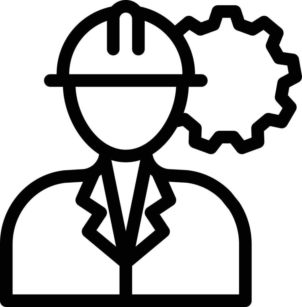 illustrazione vettoriale dell'ingegnere su uno sfondo. simboli di qualità premium. icone vettoriali per il concetto e la progettazione grafica.