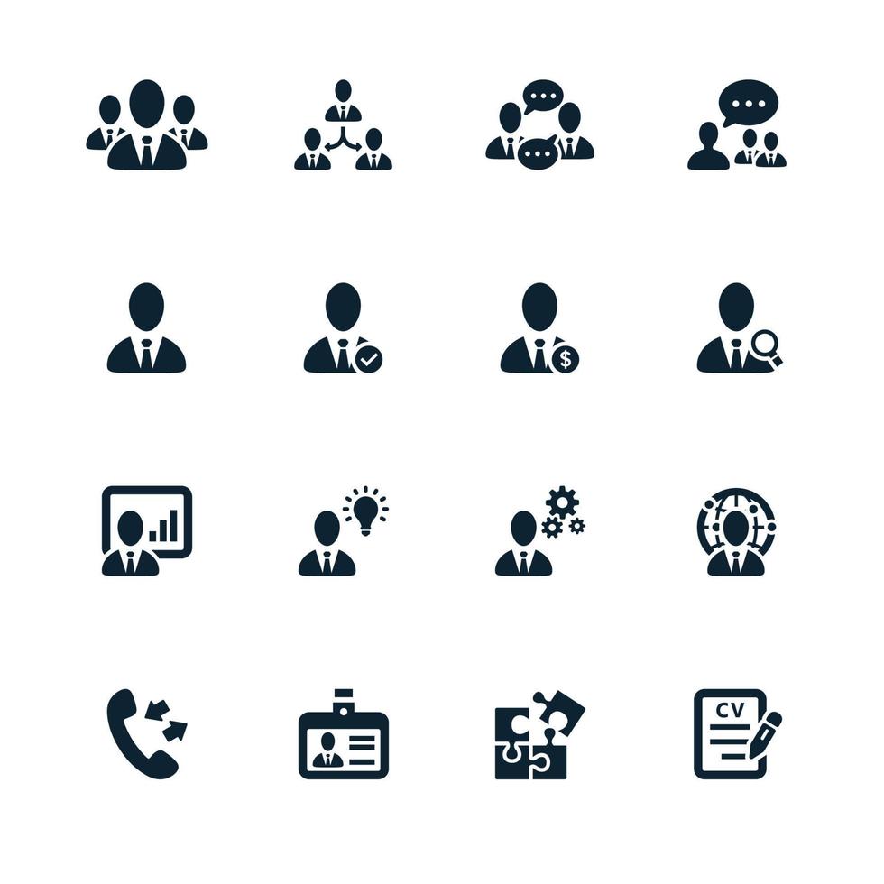 icone di gestione e risorse umane vettore