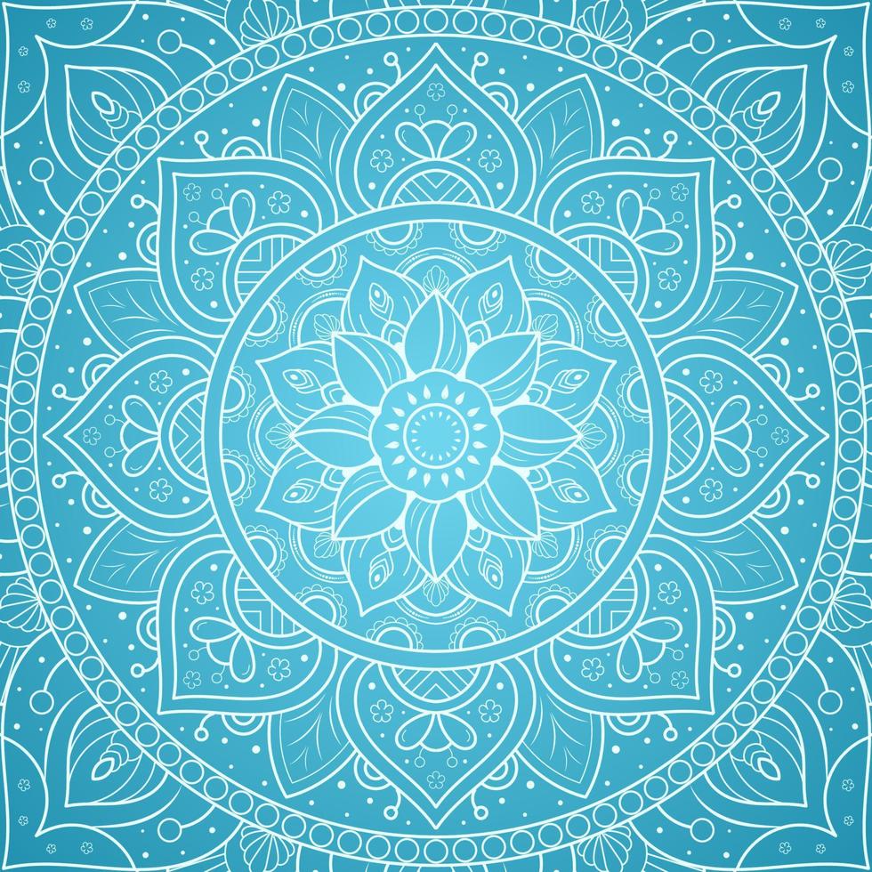 motivo floreale mandala bianco e nero, elementi decorativi vintage, sfondo mandala vettore