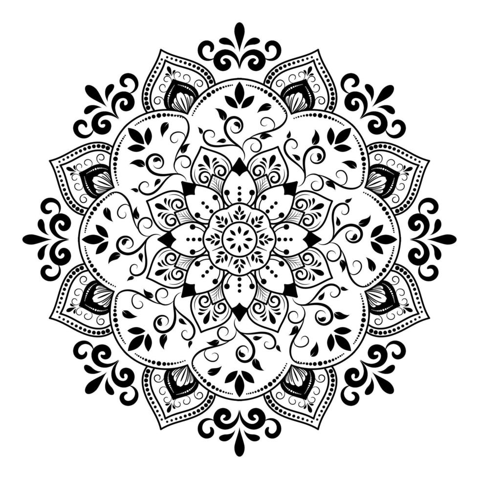 motivo floreale mandala, elementi decorativi vintage, sfondo mandala vettore