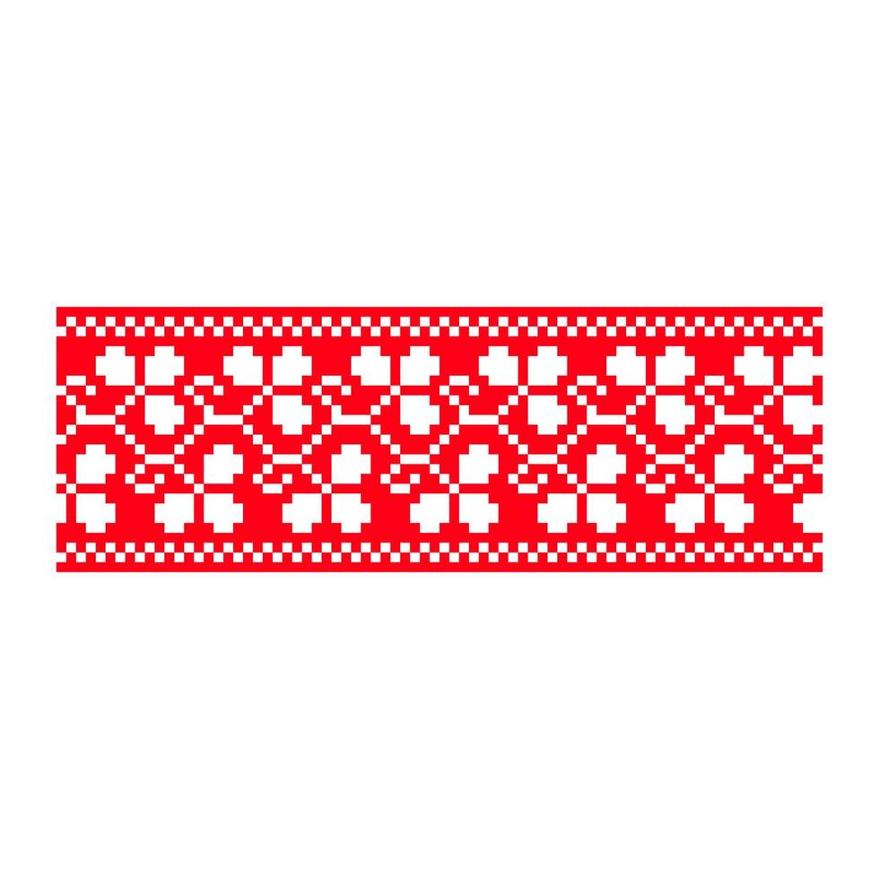 modello pixelizzato vyshyvanka tradizionale etnico ucraino senza cuciture ornamento slavo vettore