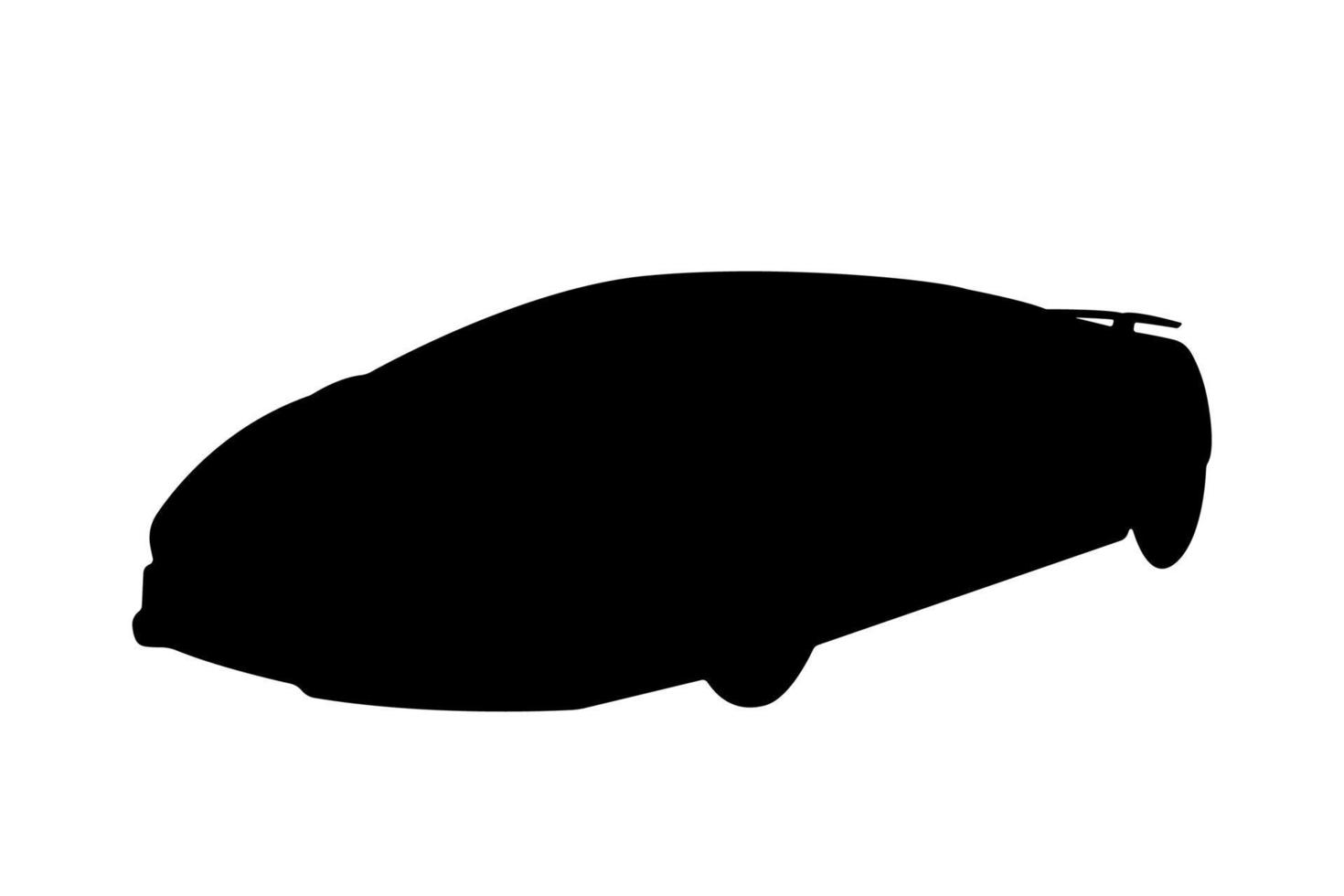 illustrazione della siluetta dell'automobile sportiva di velocità del veicolo. vettore