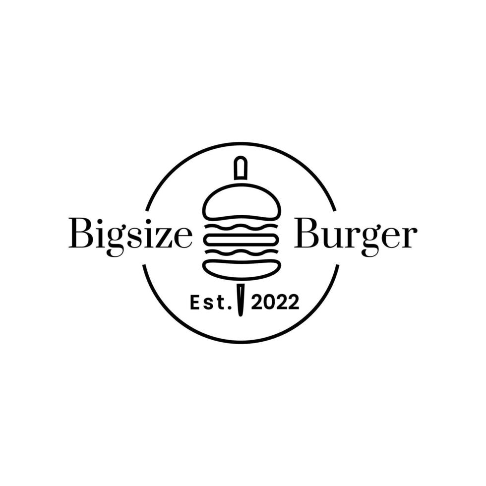 logo hamburger di grandi dimensioni vettore