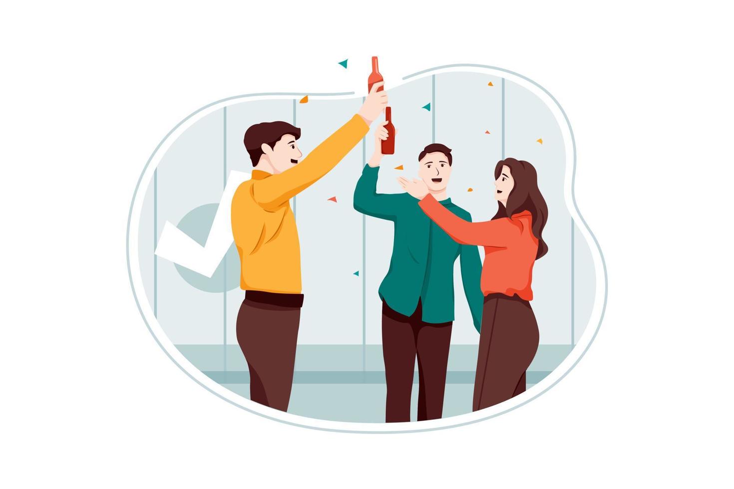 concetto di illustrazione del team building vettore