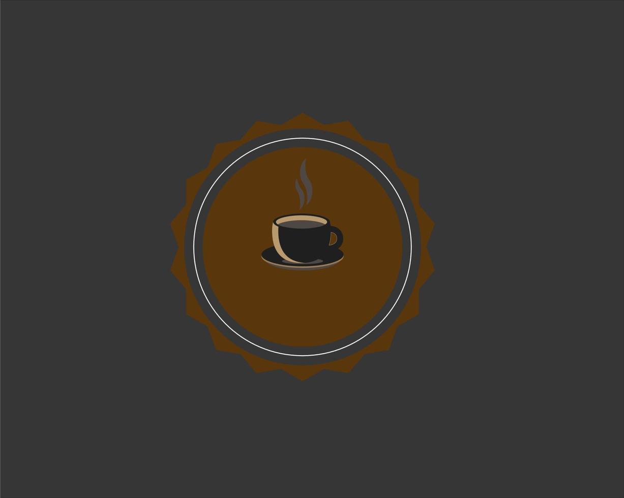 semplice icona vettore logo tazza di caffè