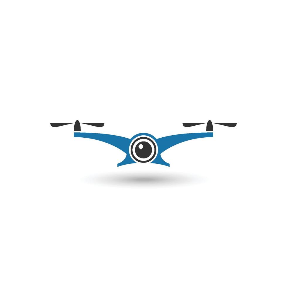 icona del drone. logo del drone. illustrazione vettoriale del drone. vista aerea del drone. simbolo del drone.