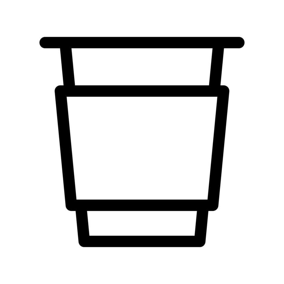icona della tazza di carta da caffè vettore