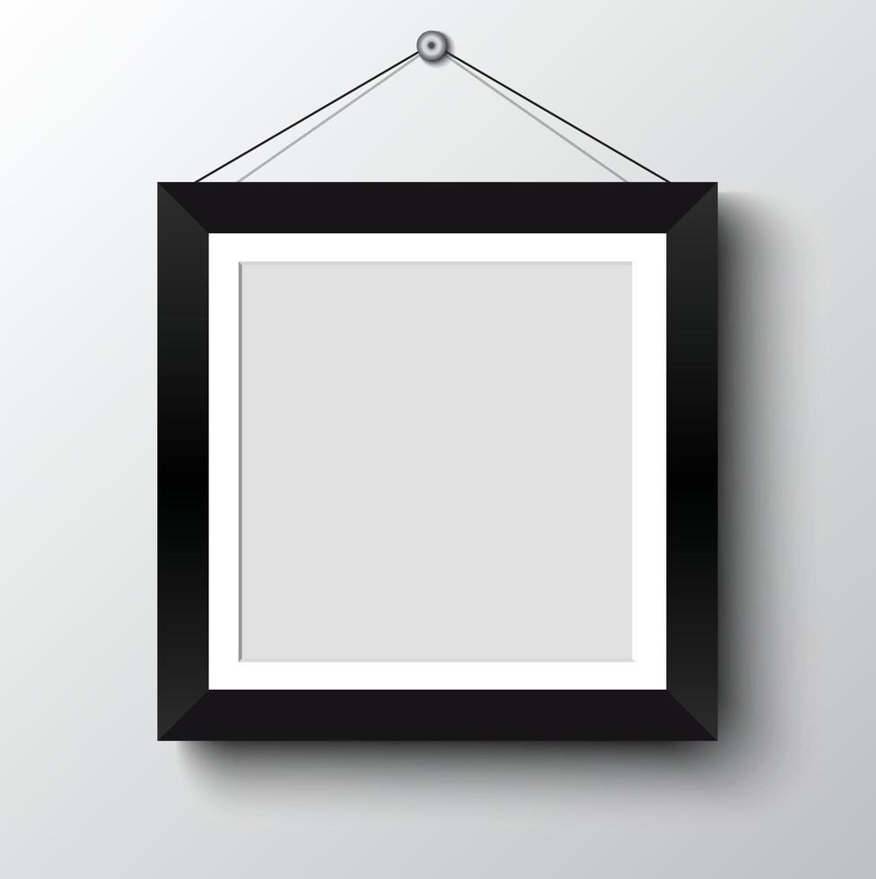 cornice per foto in bianco sull'illustrazione wall.vector vettore