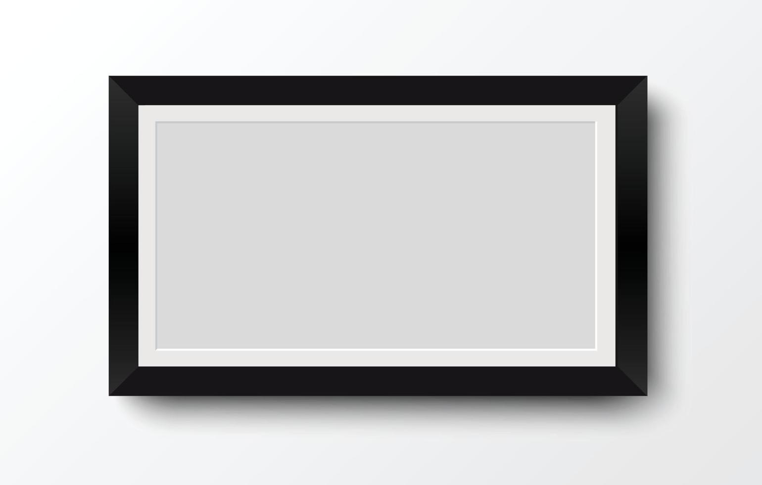 cornice per foto in bianco su sfondo grigio. illustrazione vettoriale