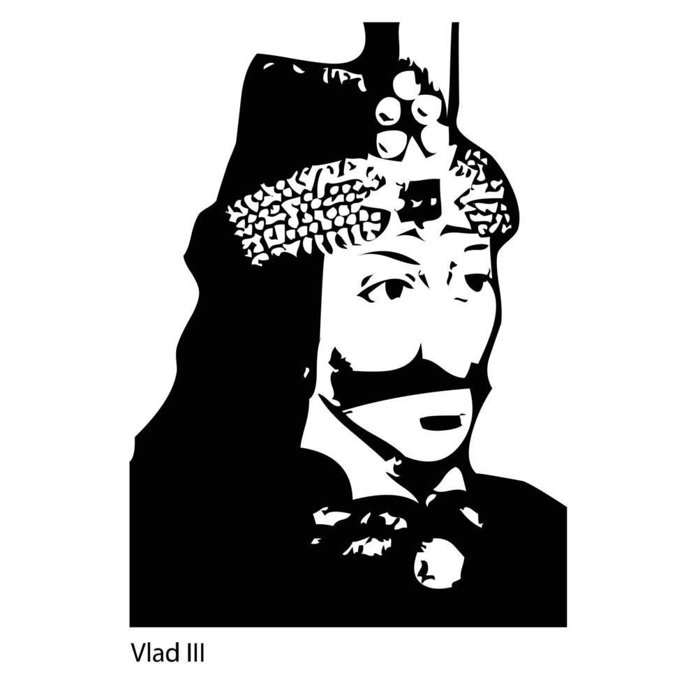 vettore vlad iii su sfondo bianco.