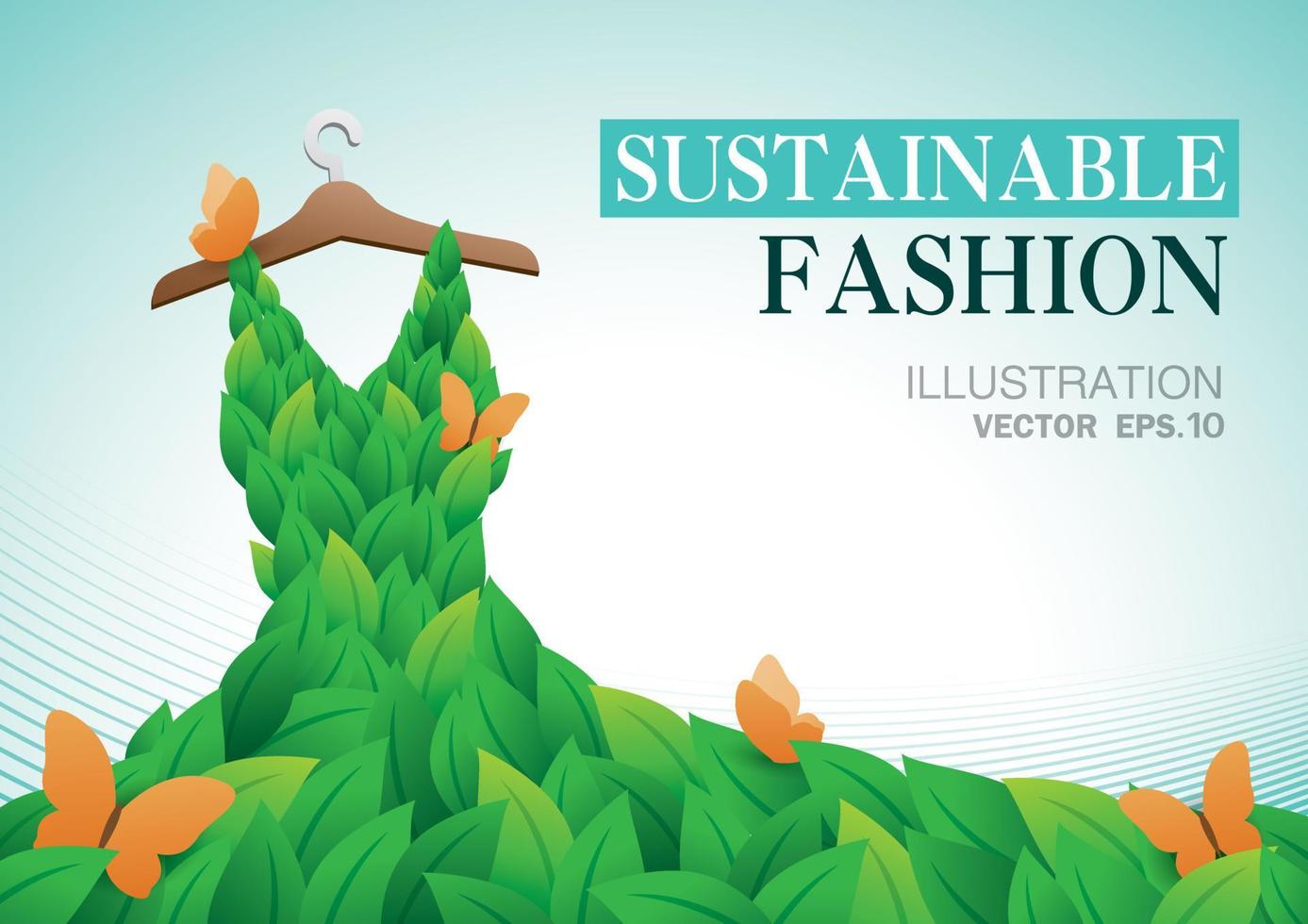 moda sostenibile o vettore di illustrazione di moda eco.