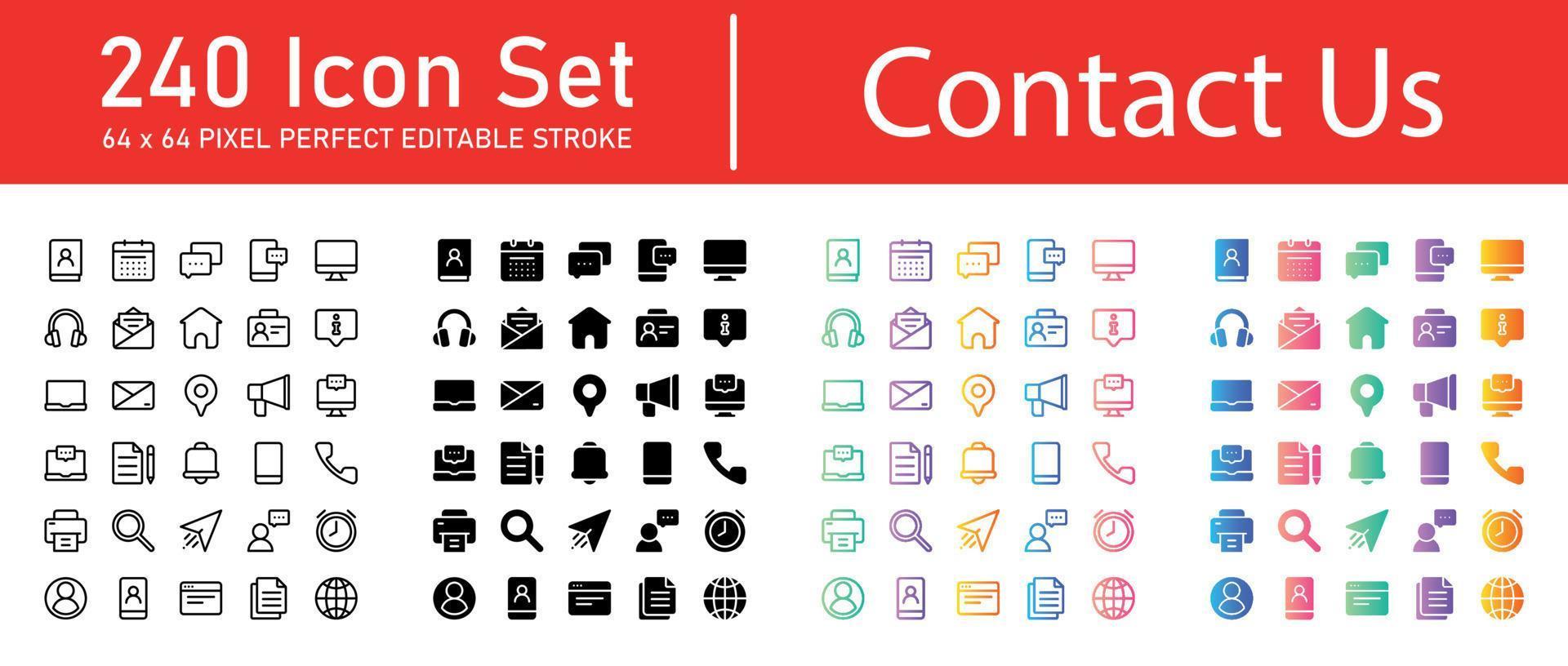 contattaci icon pack vettore