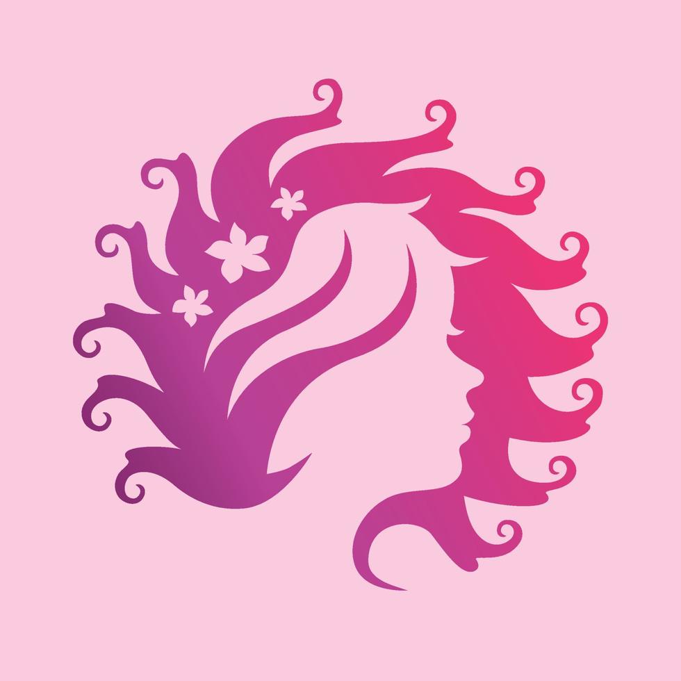 logo rosa delle donne vettore
