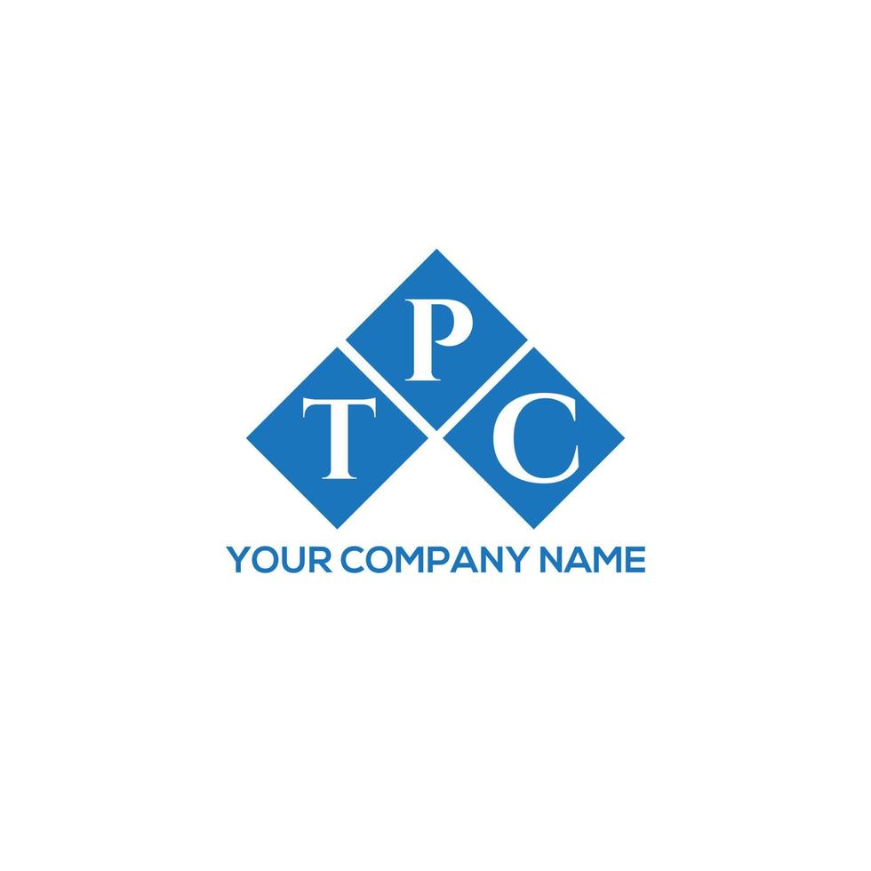 tpc lettera logo design su sfondo bianco. tpc creative iniziali lettera logo concept. disegno della lettera tpc. vettore