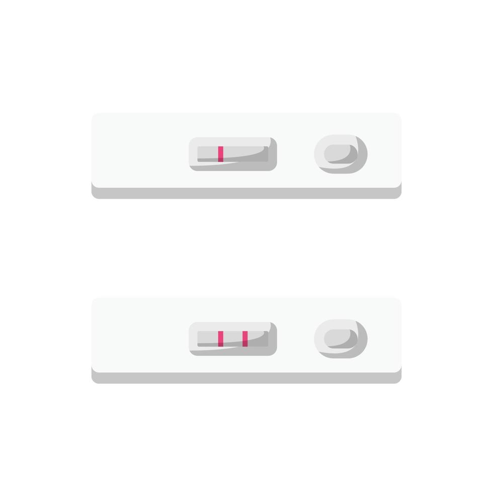 illustrazione piatta del test di gravidanza. elemento di design icona pulita su sfondo bianco isolato vettore