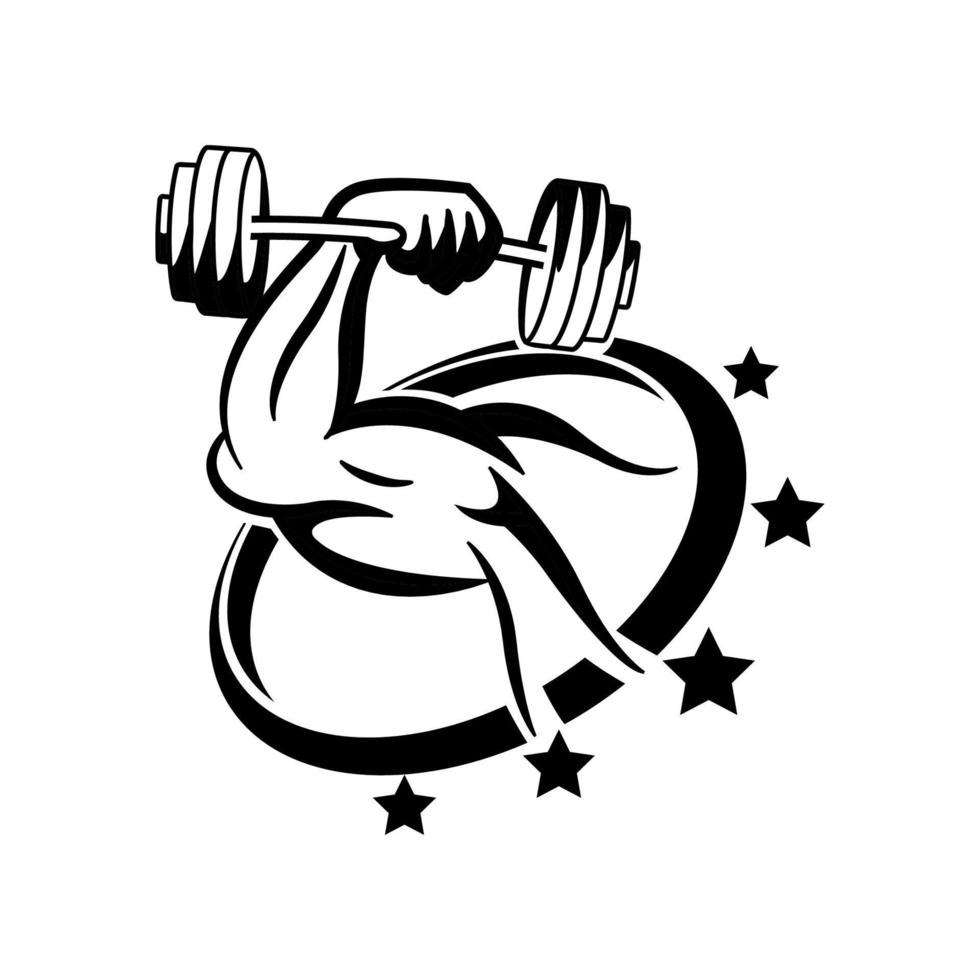 modello di progettazione logo fitness sport vettore