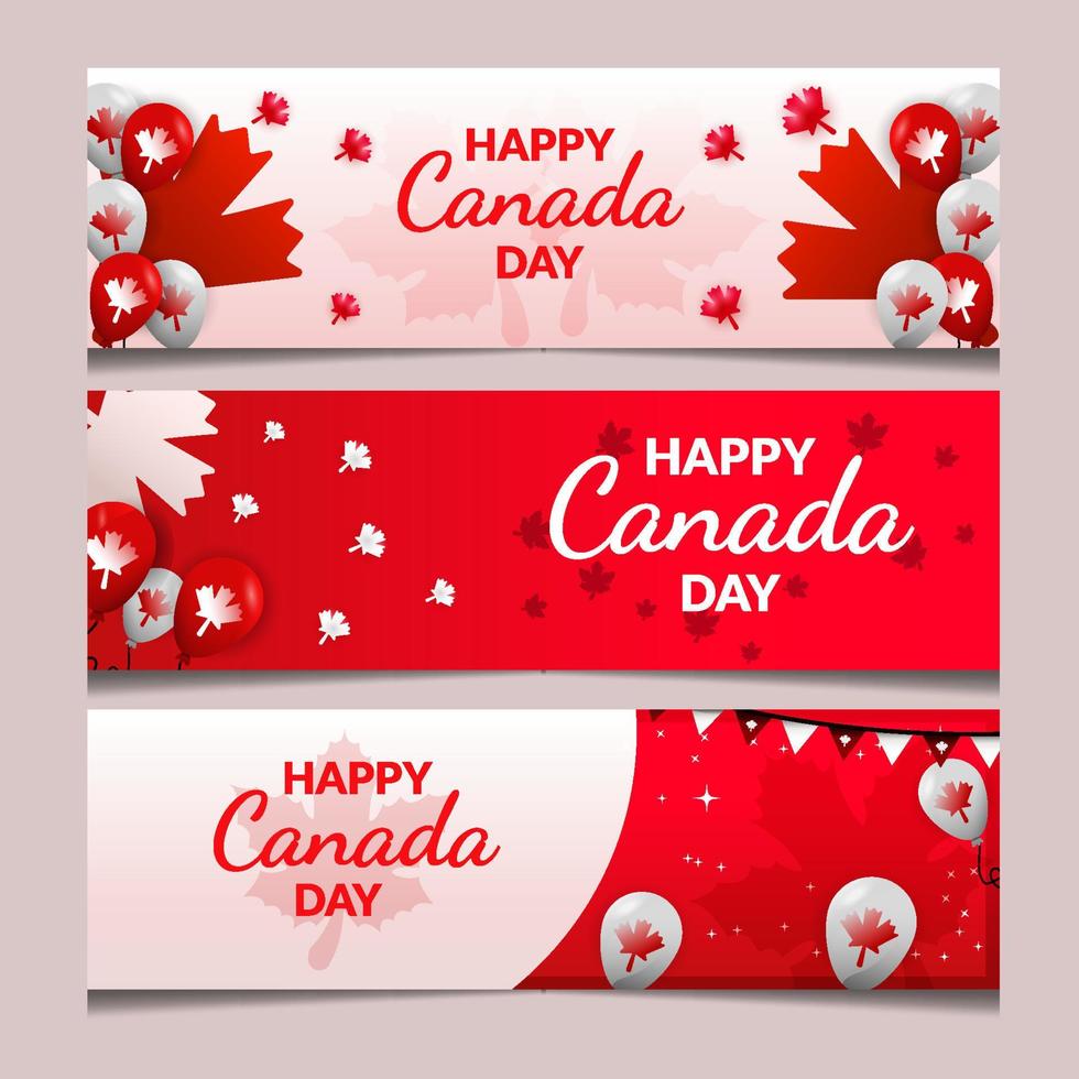 banner felice giorno del canada vettore