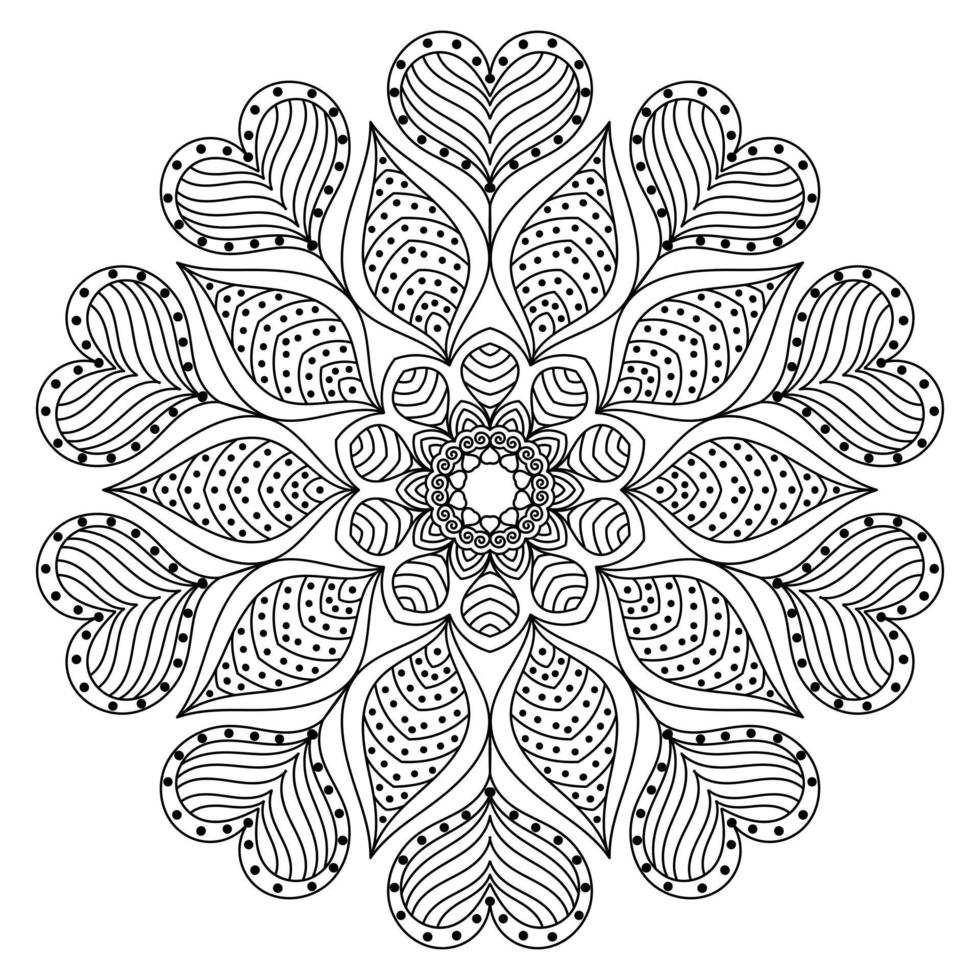 disegno mandala per libri da colorare. ornamenti rotondi decorativi mandala vintage. sfondi islamici elementi decorativi vintage motivo orientale. vettore