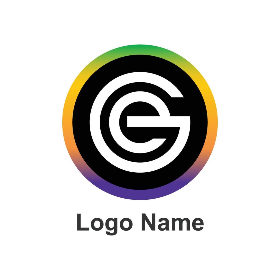 disegno dell'illustrazione del logo dell'azienda ge vettore