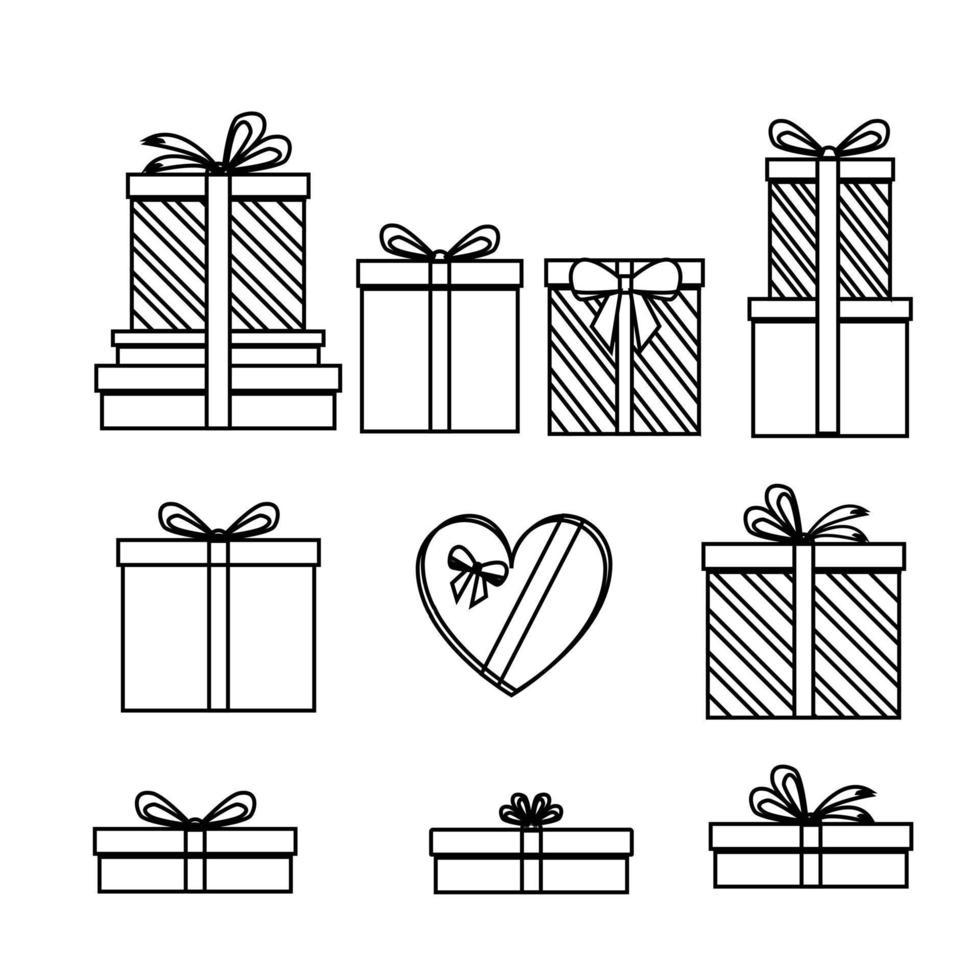 design carino dell'illustrazione della forma del regalo vettore