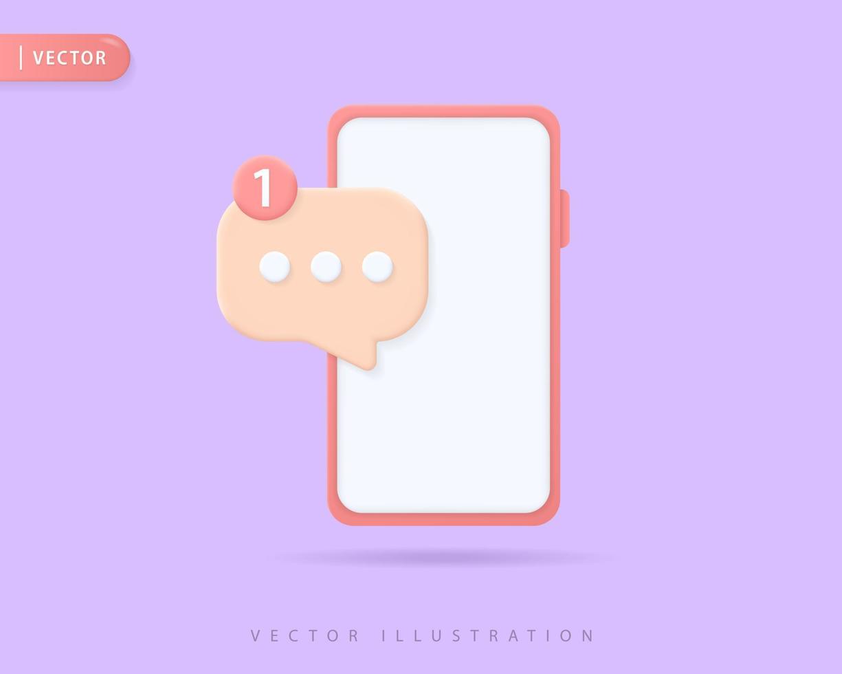 illustrazioni realistiche del design dell'icona 3d del nuovo messaggio vettore
