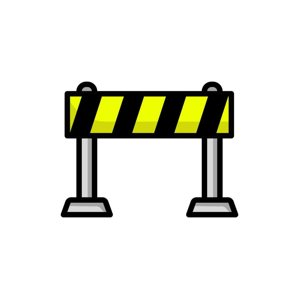 icona di blocco stradale. logo del blocco stradale. illustrazione vettoriale. isolato su sfondo bianco. tratto modificabile vettore