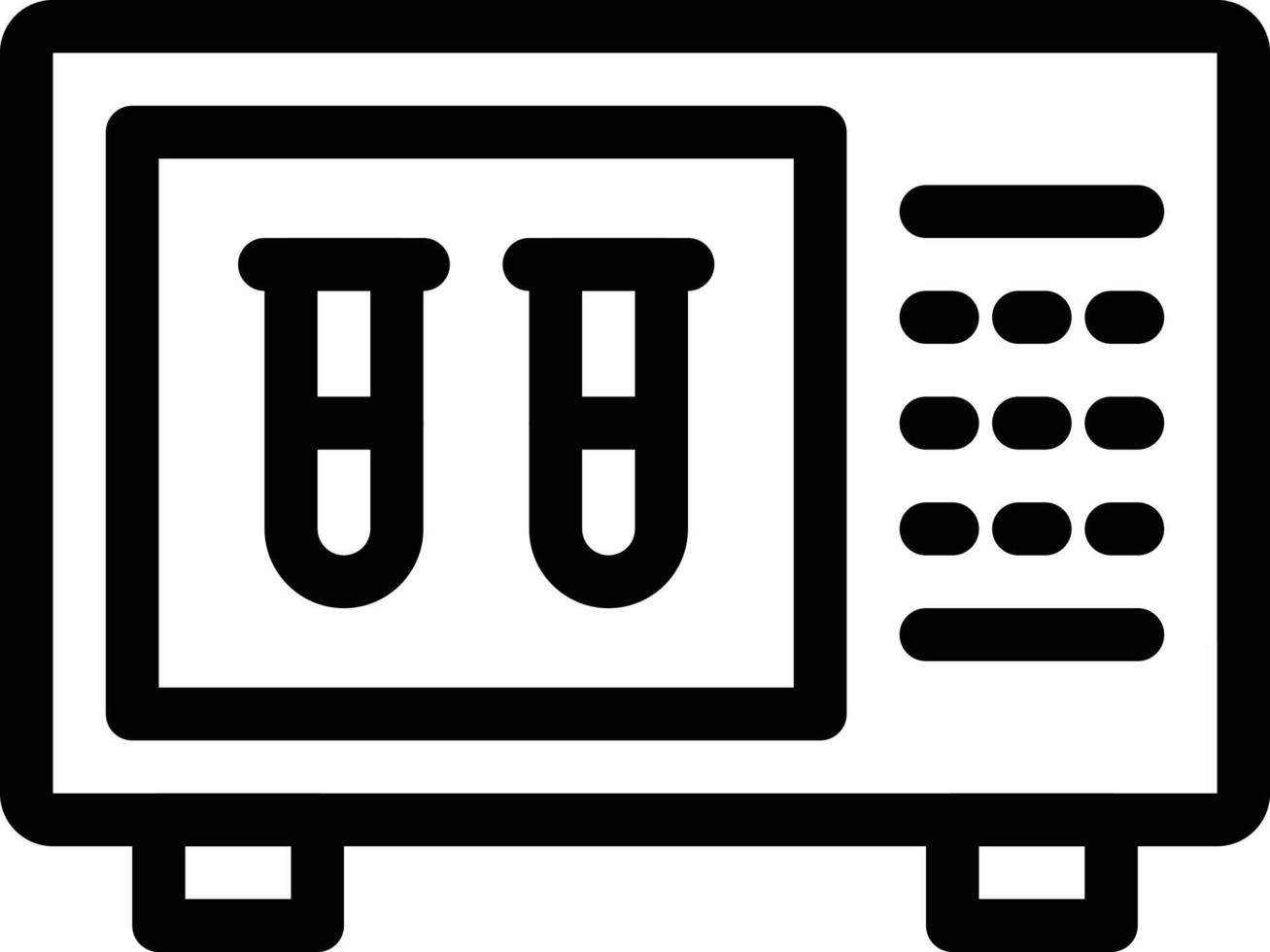 illustrazione vettoriale di test a microonde su uno sfondo. simboli di qualità premium. icone vettoriali per il concetto e la progettazione grafica.