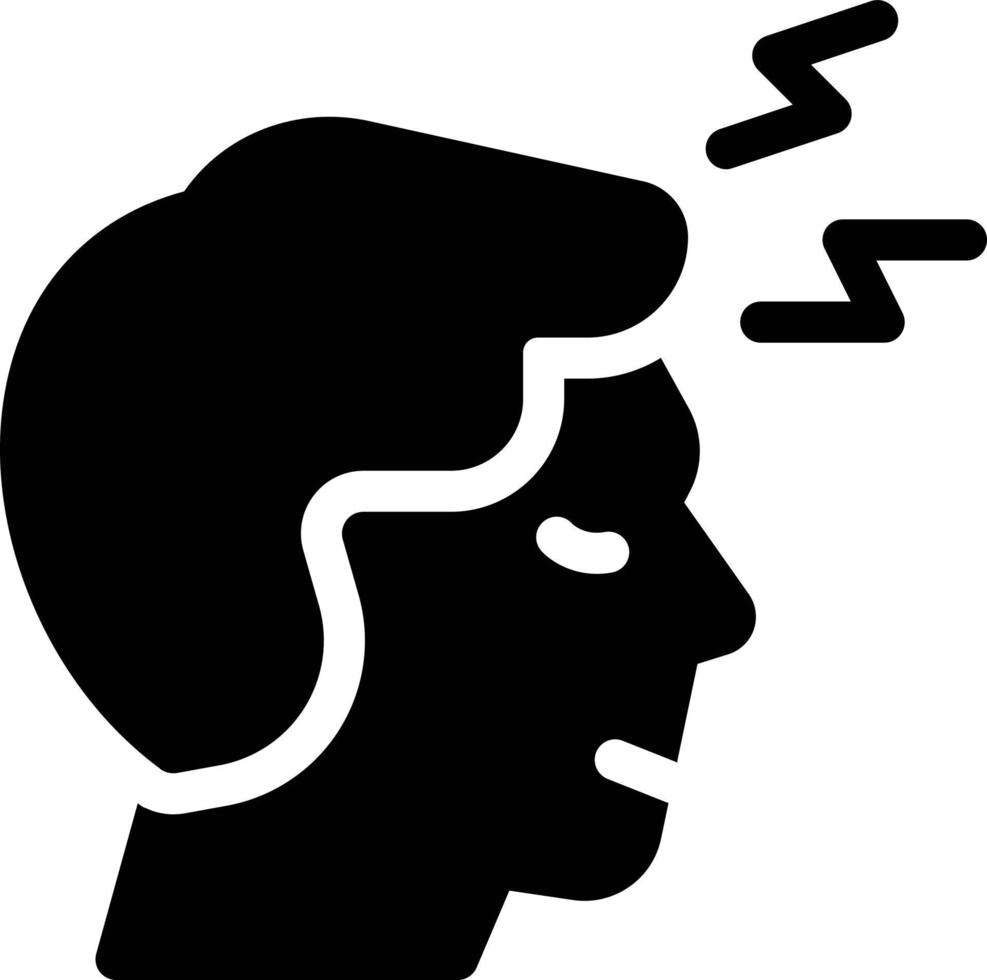 illustrazione vettoriale di mal di testa su uno sfondo simboli di qualità premium. icone vettoriali per il concetto e la progettazione grafica.
