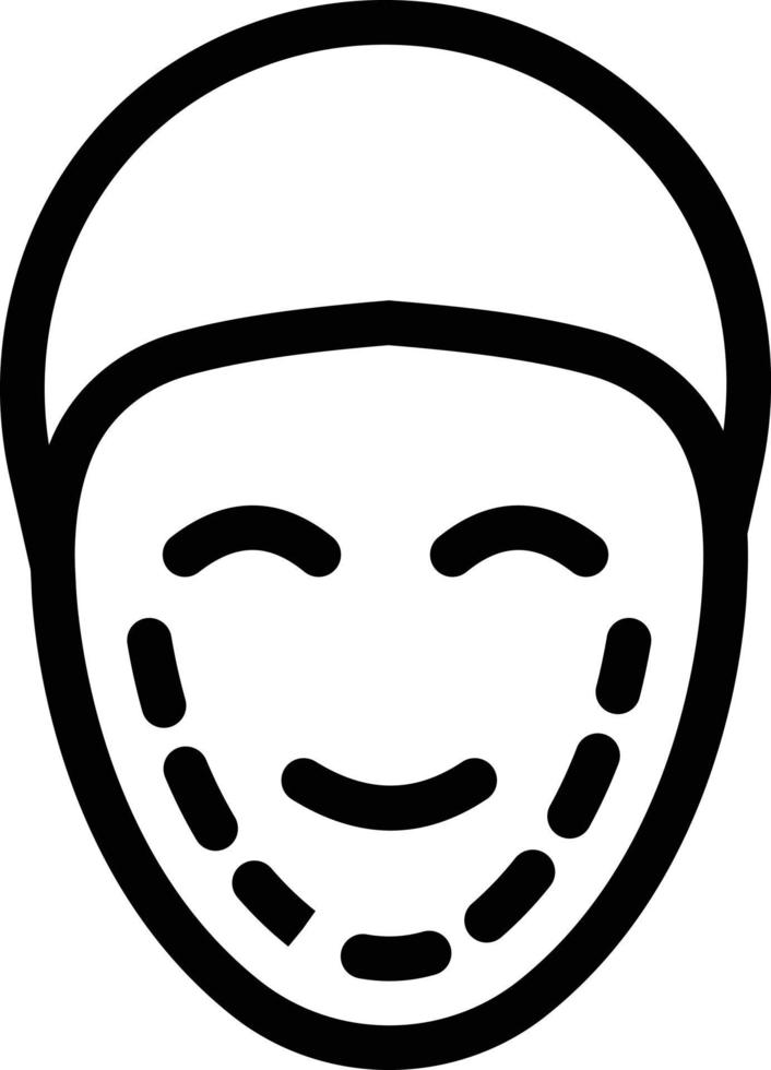 illustrazione vettoriale di forma del viso su uno sfondo simboli di qualità premium. icone vettoriali per il concetto e la progettazione grafica.