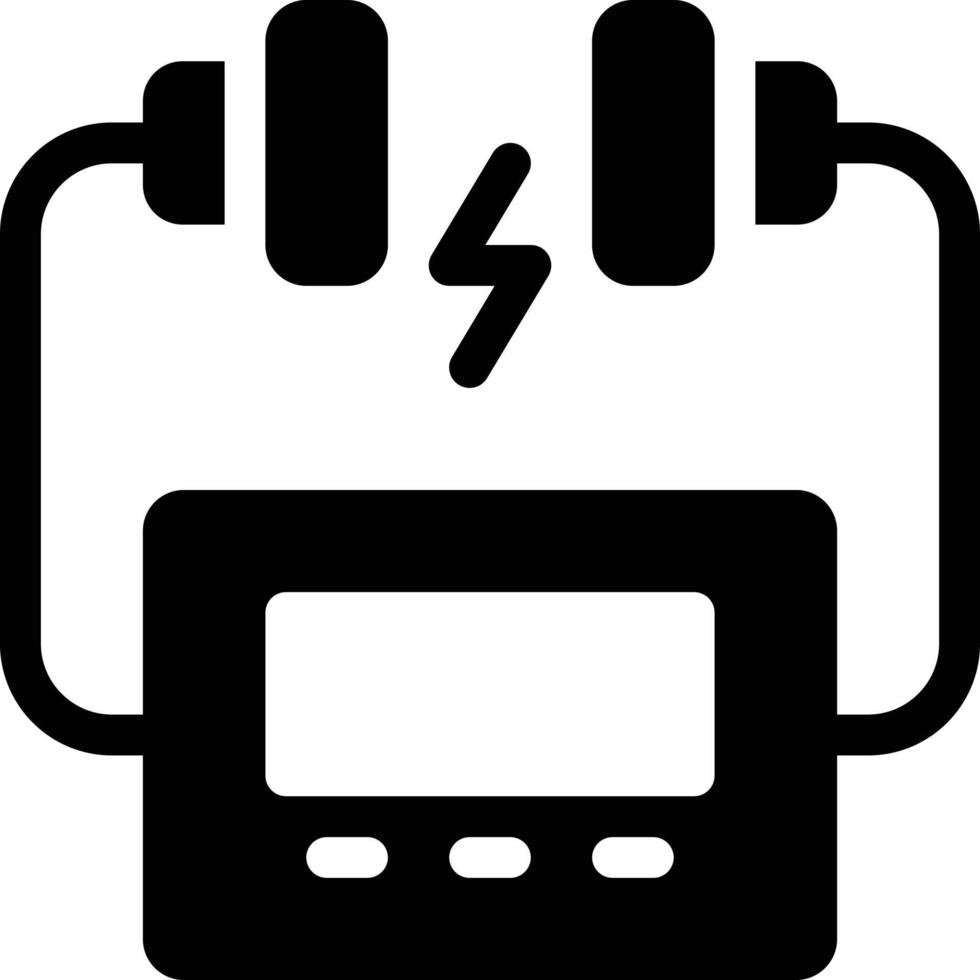 illustrazione vettoriale del defbrillatore su uno sfondo simboli di qualità premium. icone vettoriali per il concetto e la progettazione grafica.