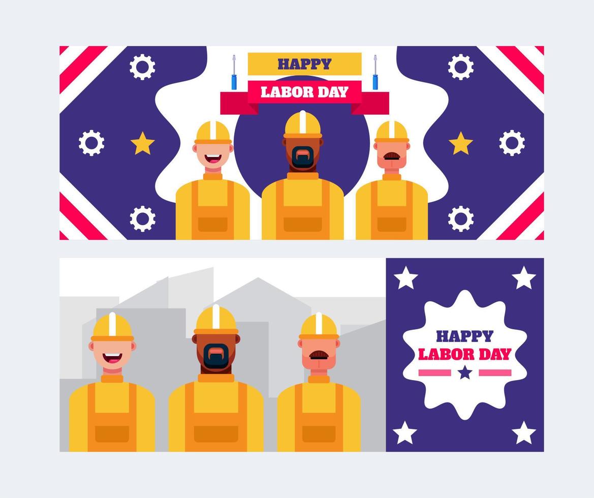 illustrazione vettoriale felice festa del lavoro. festa del lavoro in america 5 settembre.