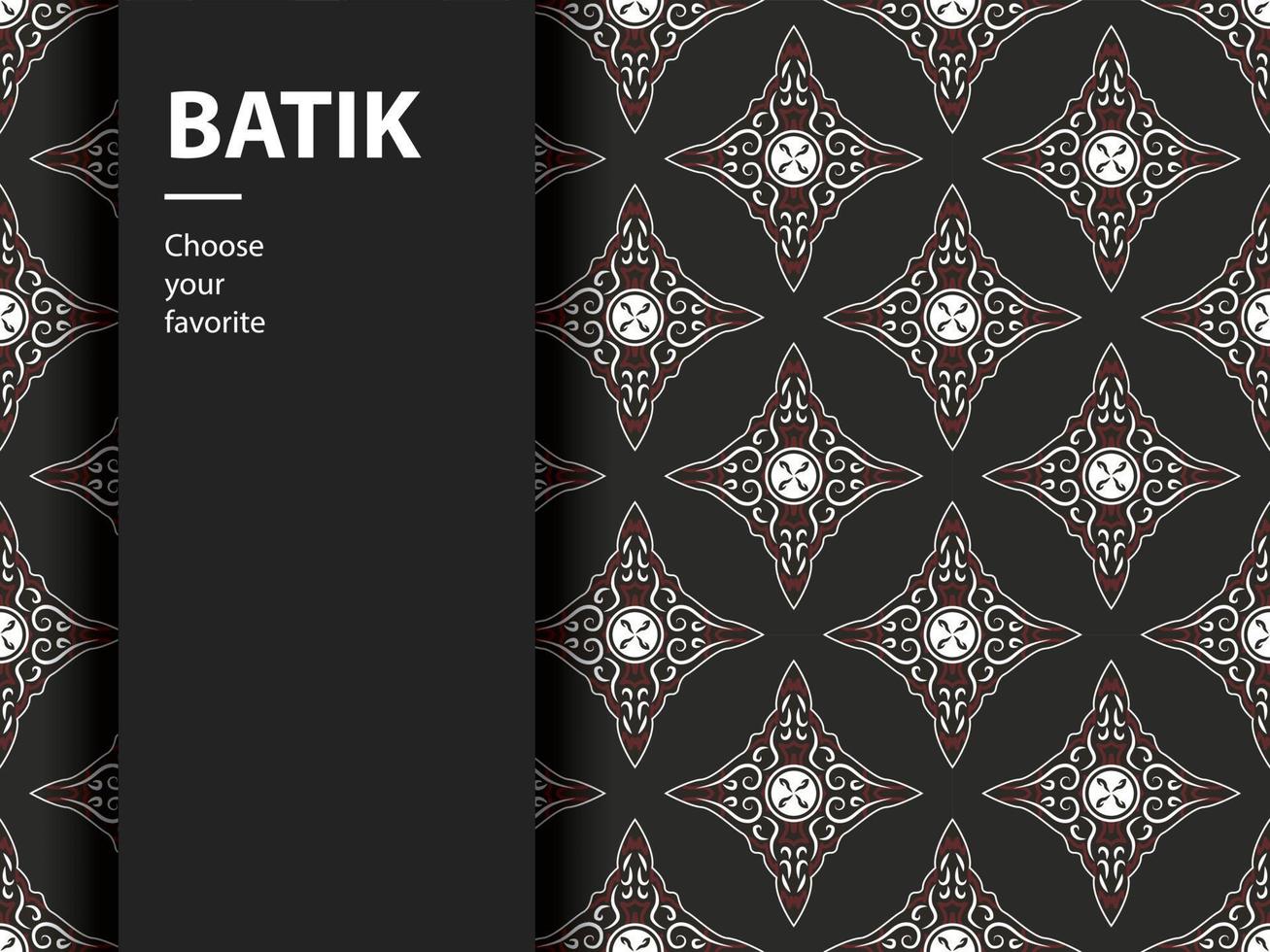 batik etnico vettore modello indonesiano moda senza cuciture tessile vintage astratto cultura piatta arte