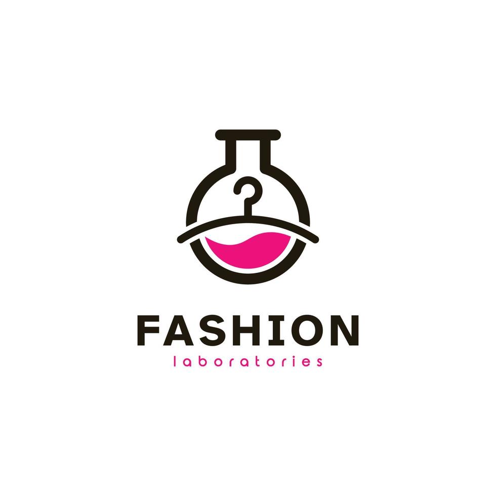 logo dei laboratori stile moda modello, gancio icona logo vettore