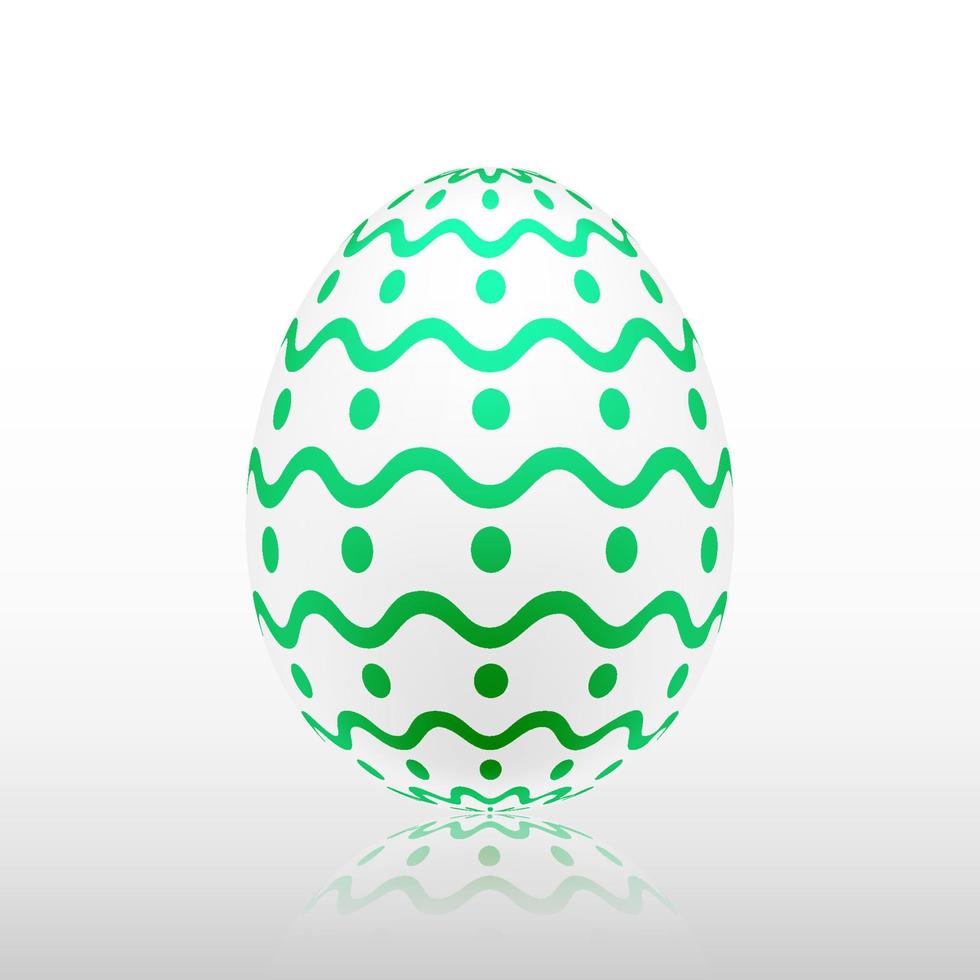 uovo di pasqua con motivo esotico, vettore, illustrazione. vettore