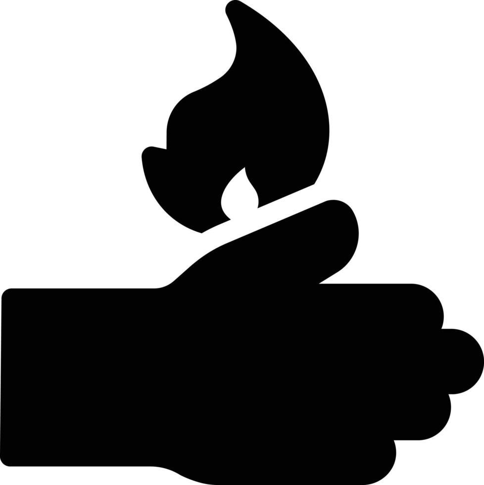 illustrazione vettoriale di fuoco a mano su uno sfondo. simboli di qualità premium. icone vettoriali per il concetto e la progettazione grafica.